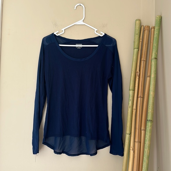 Long Sleeve Semi Sheer Top - Picture 1 of 4